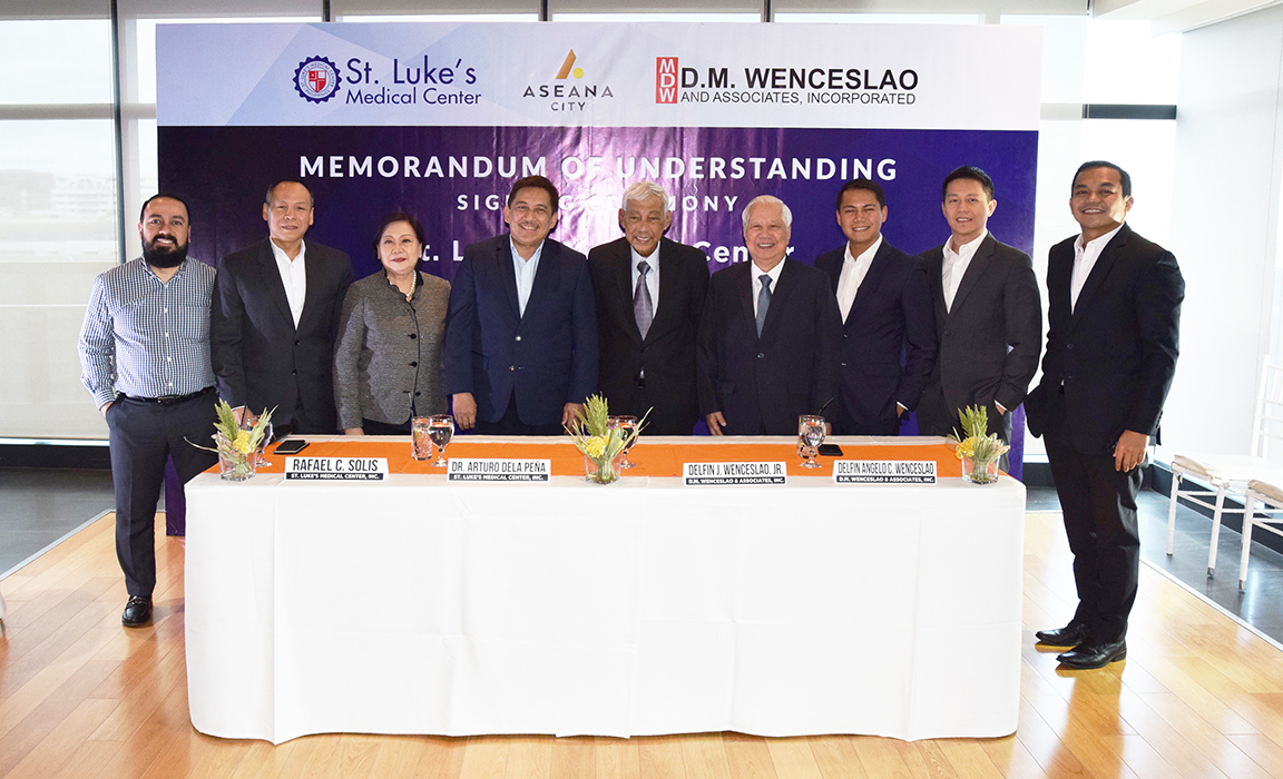 D.M. Wenceslao & Associates Signs MOU with St. Luke’s Medical Center